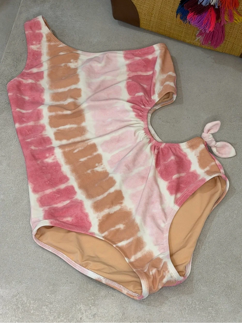 CREW CUTS PINK TIE DYE ONE-PIECE Size 12